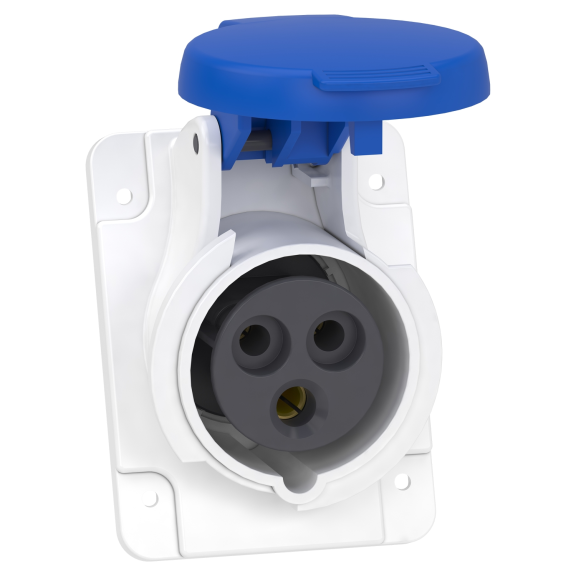 Schneider Electric PKF16F423, Pratika, 3x16 Amper, 2P+T, Eğik Makine Prizi, Vida Bağlantılı, IP44