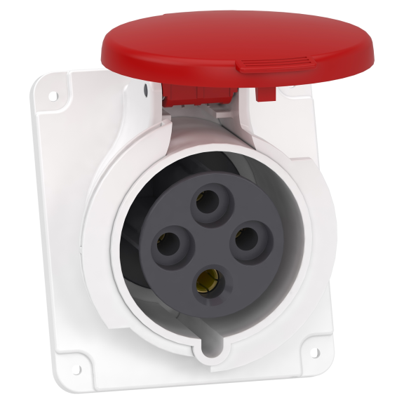 Schneider Electric PKF32F434, Pratika, 4x32 Amper, 3P+T, Eğik Makine Prizi, Vida Bağlantılı, IP44