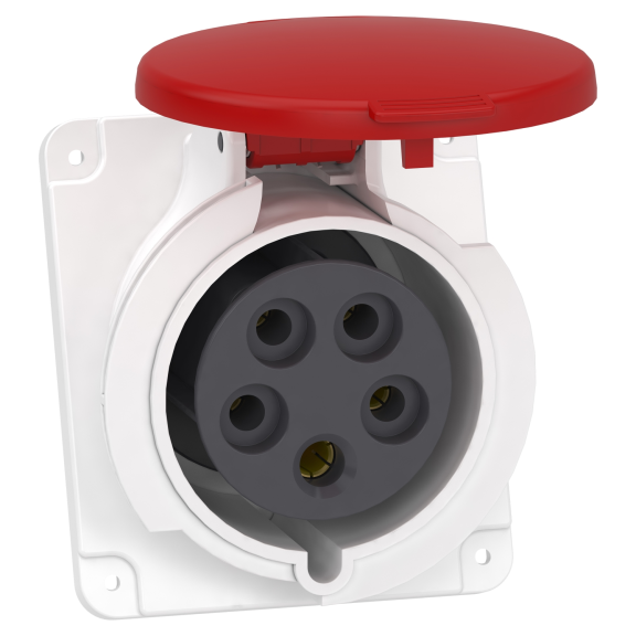 Schneider Electric PKF32F435, Pratika, 5x32 Amper, 3P+N+T, Eğik Makine Prizi, Vida Bağlantılı, IP44