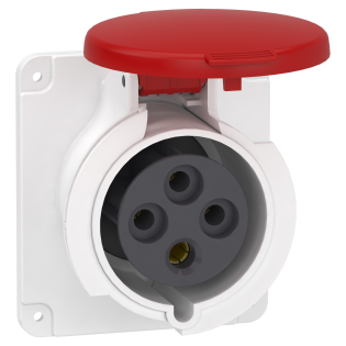 Schneider Electric PKF32G434, Pratika, 4x32 Amper, 3P+T, Düz Makine Prizi, Vida Bağlantılı, IP44