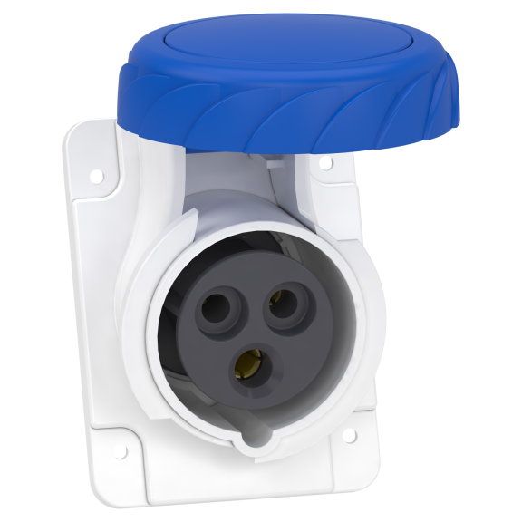 Schneider Electric PKY16F723, Pratika, 3x16 Amper, 2P+T, Eğik Makine Prizi, Hızlı Bağlantılı, IP67