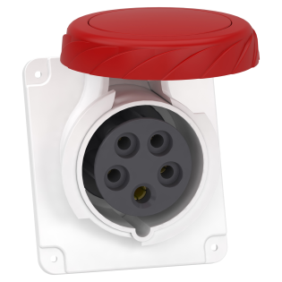 Schneider Electric PKY16F735, Pratika, 5x16 Amper, 3P+N+T, Eğik Makine Prizi, Hızlı Bağlantılı, IP67
