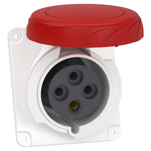 Schneider Electric PKY32F734, Pratika, 4x32 Amper, 3P+T, Eğik Makine Prizi, Hızlı Bağlantılı, IP67
