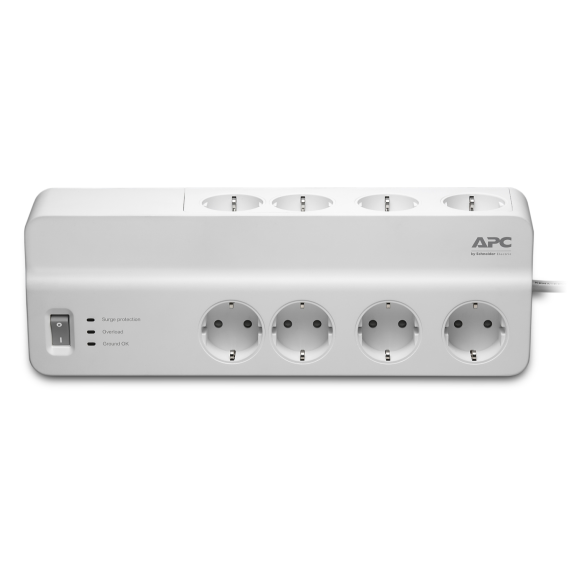 APC by Schneider Electric PM8-GR, Sekizli Akım Korumalı Priz, 2754 Joule, Beyaz