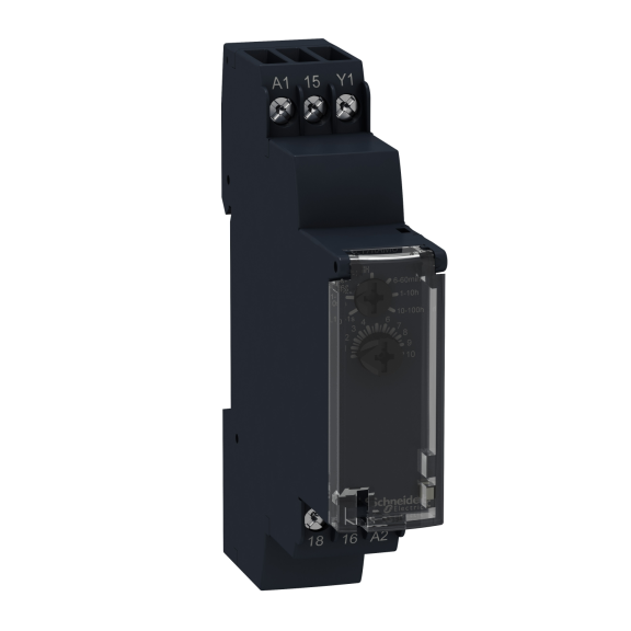 Schneider Electric RE17RAMU, Harmony RE17, Çekmede Gecikmeli, 1sn-100s, Zaman Rölesi, 1 K/A Röle Çıkışlı, 24 Volt DC veya 24-240 Volt AC