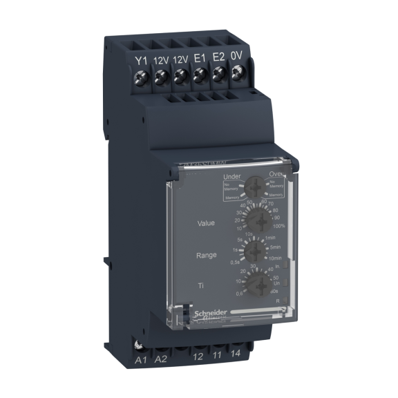 Schneider Electric RM35S0MW, Harmony RM, Hız Kontrol Rölesi, Aşırı veya Düşük Hız Koruması, 0.6-60sn Gecikmeli, 1K/A