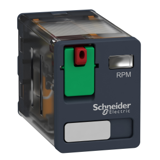 Schneider Electric RPM21P7, Harmony RPM, 15 Amper, 230 Volt AC, 2 K/A Kontaklı, 8 Pinli, Soketli Röle, Test Butonlu