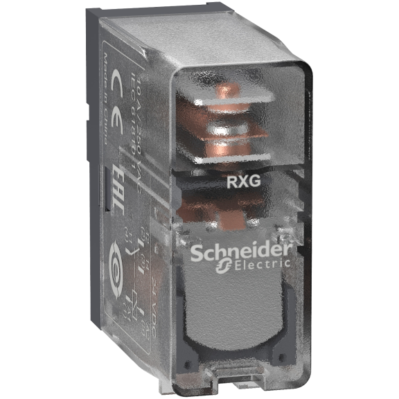 Schneider Electric RXG15BD, Harmony RXG, 10 Amper, 24 Volt DC, 1 K/A Kontaklı, 5 Pinli, Soketli Röle