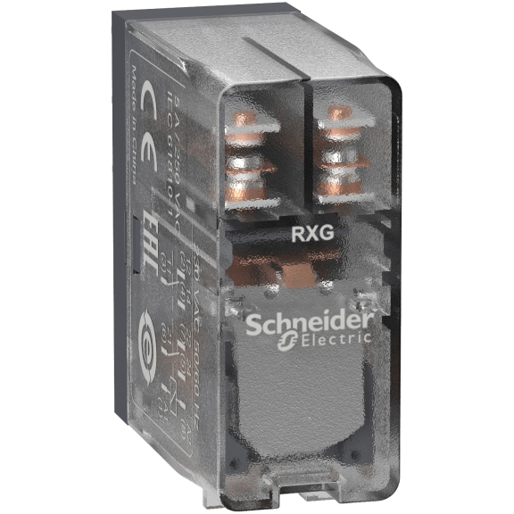 Schneider Electric RXG25P7, Harmony RXG, 5 Amper, 230 Volt AC, 2 K/A Kontaklı, 8 Pinli, Soketli Röle