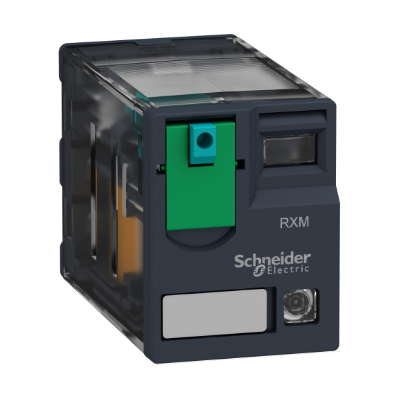 Schneider Electric RXM4AB2BD, Harmony RXM, 6 Amper, 24 Volt DC, 4 K/A Kontaklı, 14 Pinli, Soketli Röle, LED’li, Test Butonlu
