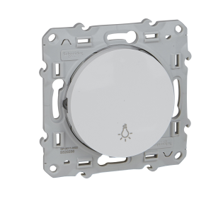 Schneider Electric S520256, Odace, Beyaz, Liht Anahtarı, Işık İşaretli, Çerçevesiz