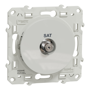 Schneider Electric S520446, Odace, Beyaz, SAT Prizi, Sonlu, Çerçevesiz