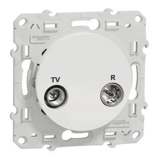 Schneider Electric S520451, Odace, Beyaz, TV ve R Prizi, Bağımsız, Çerçevesiz