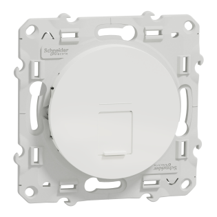Schneider Electric S520475, Odace, Beyaz, Data İnternet Prizi, RJ45, CAT 6-UTP, Çerçevesiz