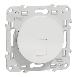 Schneider Electric S520477, Odace, Beyaz, Data İnternet Prizi, RJ45, CAT 6a-STP, Çerçevesiz
