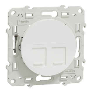 Schneider Electric S520486, Odace, Beyaz, Data İnternet Prizi, RJ45, CAT 6-STP, İkili, Çerçevesiz