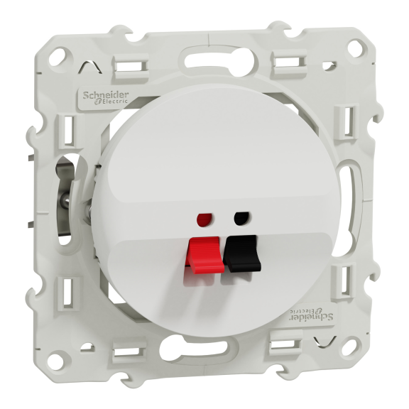 Schneider Electric S520487, Odace, Beyaz, Hoparlör Prizi, Çerçevesiz