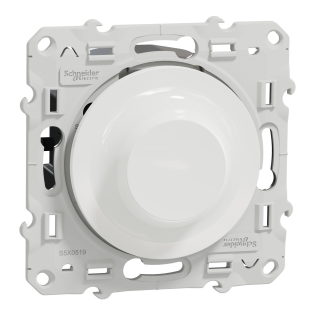Schneider Electric S520519, Odace, Beyaz, Vavien LED Dimmer, 40-400VA, RL Tip, Çerçevesiz