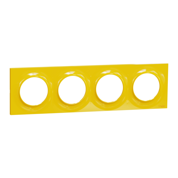 Schneider Electric S520708G, Odace Styl, Amber, Dörtlü Çerçeve