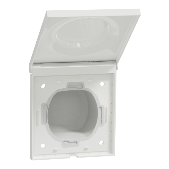 Schneider Electric S520772, Odace, Beyaz, Anahtar ve Priz Ürünleri için Kapaklı Çerçeve, IP44