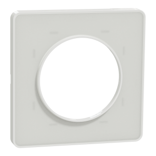 Schneider Electric S520802R, Odace Touch, Yarı Saydam Beyaz, Beyaz Kenarlı, Tekli Çerçeve