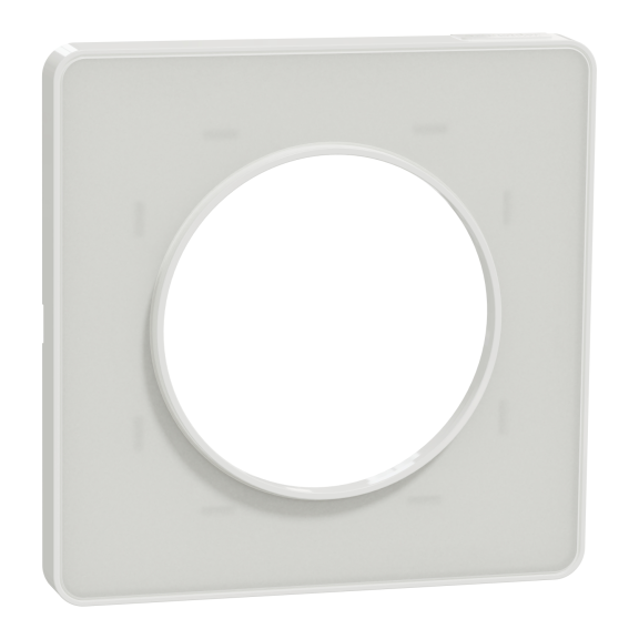 Schneider Electric S520802R, Odace Touch, Yarı Saydam Beyaz, Beyaz Kenarlı, Tekli Çerçeve