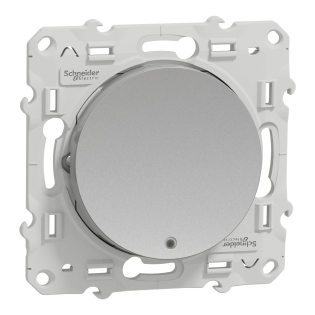 Schneider Electric S530263, Odace, Alüminyum, Vavien Anahtar, Işıklı, Çerçevesiz