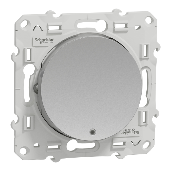 Schneider Electric S530263, Odace, Alüminyum, Vavien Anahtar, Işıklı, Çerçevesiz