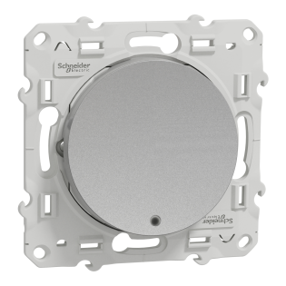 Schneider Electric S530276, Odace, Alüminyum, Liht Anahtarı, Işıklı, Çerçevesiz