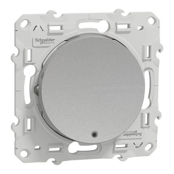 Schneider Electric S530276, Odace, Alüminyum, Liht Anahtarı, Işıklı, Çerçevesiz