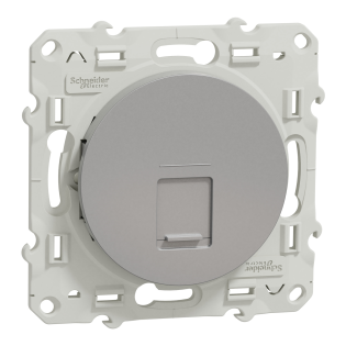 Schneider Electric S530471, Odace, Alüminyum, Data İnternet Prizi, RJ45, CAT 5e-UTP, Çerçevesiz