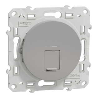 Schneider Electric S530475, Odace, Alüminyum, Data İnternet Prizi, RJ45, CAT 6-UTP, Çerçevesiz