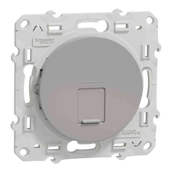 Schneider Electric S530475, Odace, Alüminyum, Data İnternet Prizi, RJ45, CAT 6-UTP, Çerçevesiz
