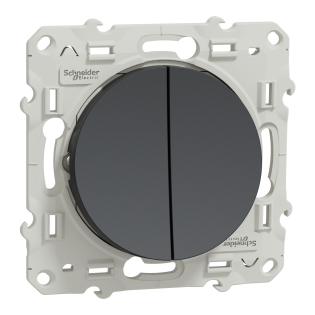 Schneider Electric S540214, Odace, Antrasit, İkili Vavien Anahtar, Çerçevesiz