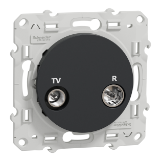 Schneider Electric S540451, Odace, Antrasit, TV ve R Prizi, Bağımsız, Çerçevesiz