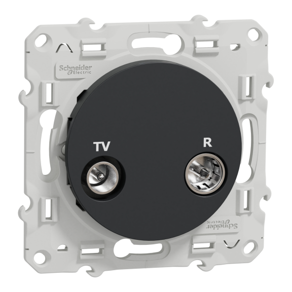 Schneider Electric S540451, Odace, Antrasit, TV ve R Prizi, Bağımsız, Çerçevesiz