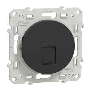 Schneider Electric S540471, Odace, Antrasit, Data İnternet Prizi, RJ45, CAT 5e-UTP, Çerçevesiz