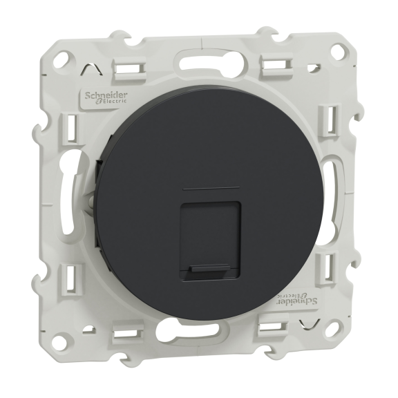 Schneider Electric S540471, Odace, Antrasit, Data İnternet Prizi, RJ45, CAT 5e-UTP, Çerçevesiz