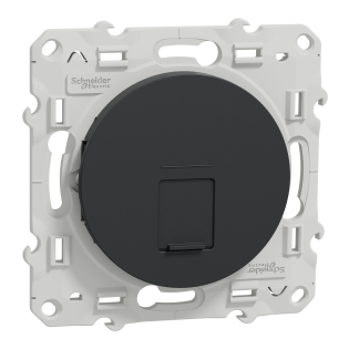 Schneider Electric S540476, Odace, Antrasit, Data İnternet Prizi, RJ45, CAT 6-STP, Çerçevesiz