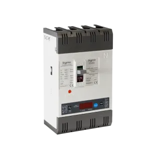 Sigma 4E100080, 80 Amper, 36 kA, 4 Kutuplu, Dijital Göstergeli, Açtırma Bobinli Kaçak Akım Korumalı Kompakt Şalter, D100