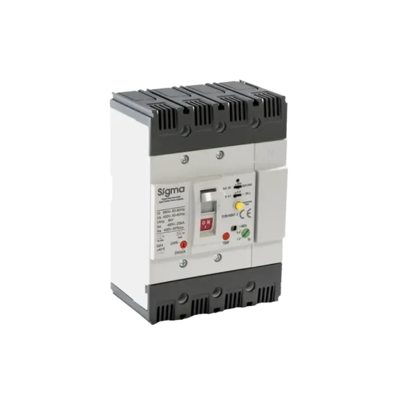 Sigma 4J125080, 64-80 Amper, 36 kA, 4 Kutuplu, Açtırma Bobinli Kaçak Akım Korumalı Kompakt Şalter, H125N