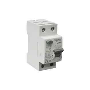 Sigma SDM2063300, SDM 2, 63 Amper, 300mA, AC Tip, Kaçak Akım Koruma Rölesi, 2 Kutuplu (1 Faz+Nötr)