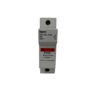 Sigma SFH1050, 50 Amper, 1 Kutuplu, Kartuş Sigorta Yuvası, 14x51mm Sigortalar için