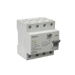 Sigma SFM4100300, SFM-4, 100 Amper, 300mA, A Tip, Kaçak Akım Koruma Rölesi, 4 Kutuplu (3 Faz+Nötr)