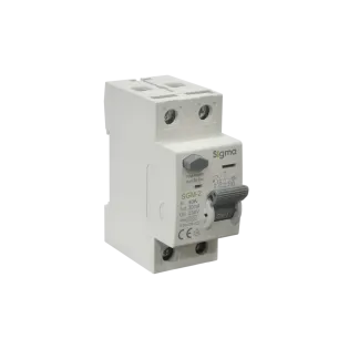 Sigma SGM2040030, SGM-2, 40 Amper, 30mA, AC Tip, Kaçak Akım Koruma Rölesi, 2 Kutuplu (1 Faz+Nötr)