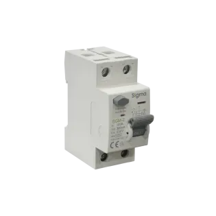 Sigma SGM2100300, SGM-2, 100 Amper, 300mA, AC Tip, Kaçak Akım Koruma Rölesi, 2 Kutuplu (1 Faz+Nötr)