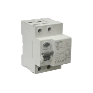 Sigma SKM2040030, SKM-2, 40 Amper, 30mA, B Tip, Kaçak Akım Koruma Rölesi, 2 Kutuplu (1Faz+Nötr)
