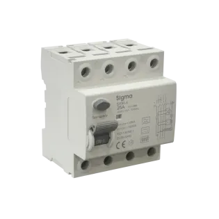 Sigma SKM4025030, SKM-4, 25 Amper, 30mA, B Tip, Kaçak Akım Koruma Rölesi, 4 Kutuplu (3 Faz+Nötr)
