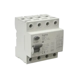 Sigma SKM4025300, SKM-4, 25 Amper, 300mA, B Tip, Kaçak Akım Koruma Rölesi, 4 Kutuplu (3 Faz+Nötr)