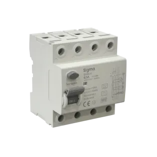 Sigma SKM4063030, SKM-4, 6 Amper, 30mA, B Tip, Kaçak Akım Koruma Rölesi, 4 Kutuplu (3 Faz+Nötr)
